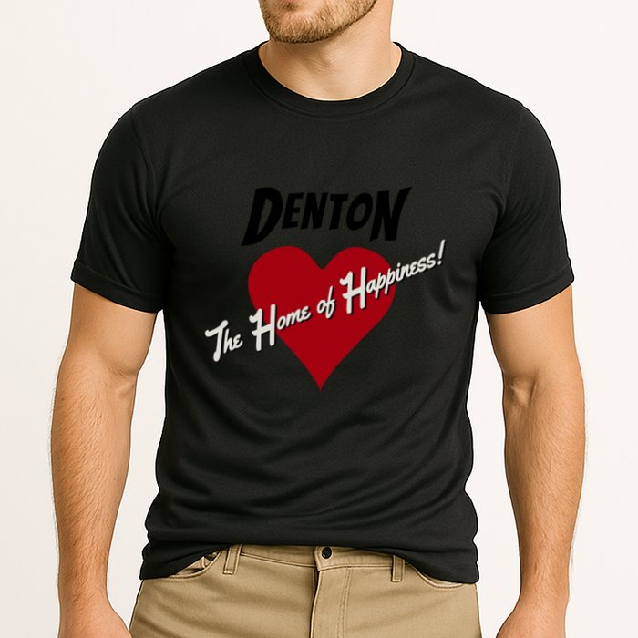 Denton The Home Of Happiness! Cooling Performance Crew T-Shirt