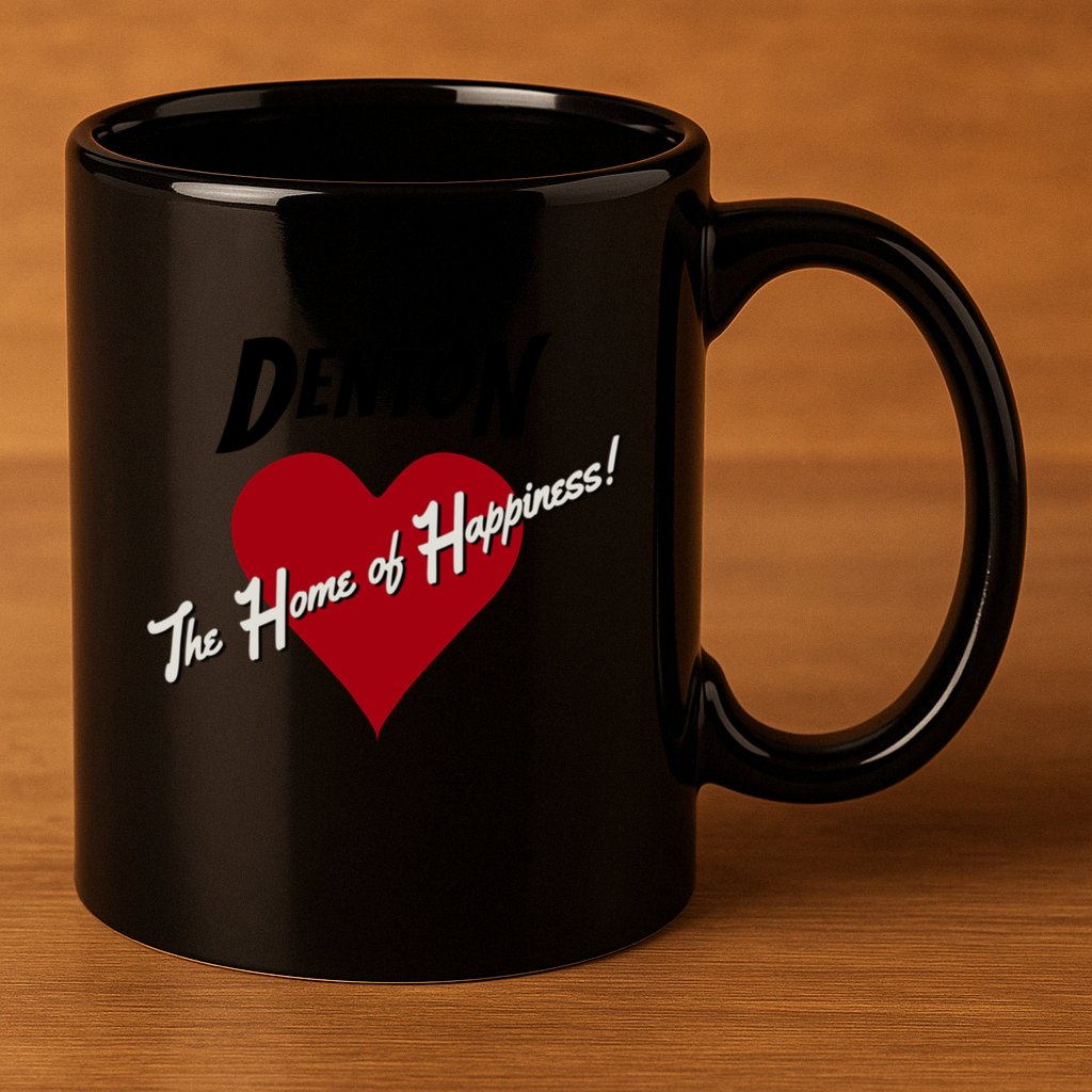 Denton The Home Of Happiness! 11oz C Handle Ceramic Mug
