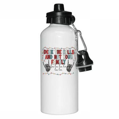 Deck The Halls Happy Holidays Christmas Aluminum Water Bottle