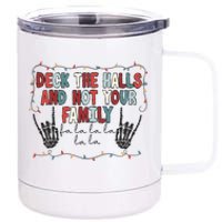 Deck The Halls Happy Holidays Christmas 12 oz Stainless Steel Tumbler Cup