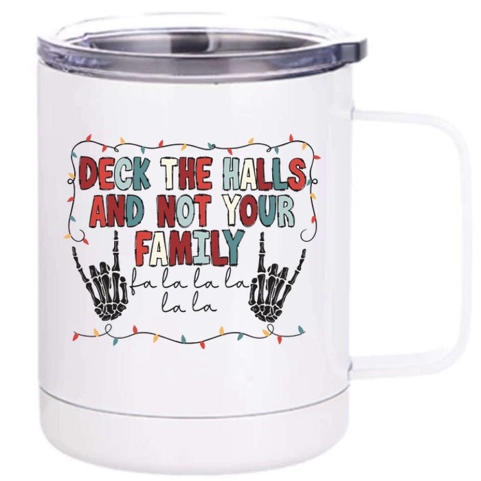 Deck The Halls Happy Holidays Christmas 12 oz Stainless Steel Tumbler Cup