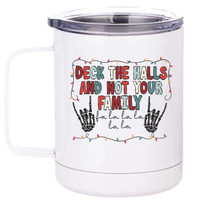 Deck The Halls Happy Holidays Christmas 12 oz Stainless Steel Tumbler Cup