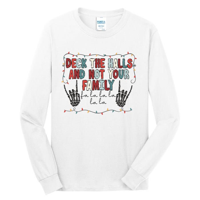 Deck The Halls Happy Holidays Christmas Tall Long Sleeve T-Shirt