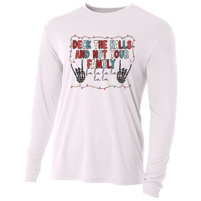 Deck The Halls Happy Holidays Christmas Cooling Performance Long Sleeve Crew