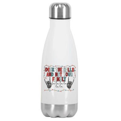 Deck The Halls Happy Holidays Christmas Stainless Steel Insulated Water Bottle