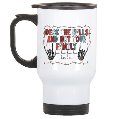 Deck The Halls Happy Holidays Christmas Stainless Steel Travel Mug