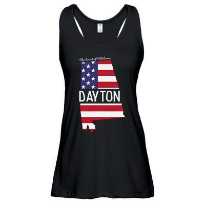 Dayton The Heart Of Alabama Flag Hometown Ladies Essential Flowy Tank