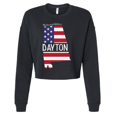 Dayton The Heart Of Alabama Flag Hometown Cropped Pullover Crew