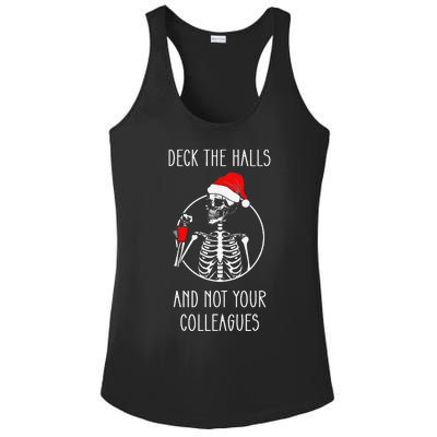 Deck The Halls And Not Your Colleagues Merry Christmas.png Ladies PosiCharge Competitor Racerback Tank