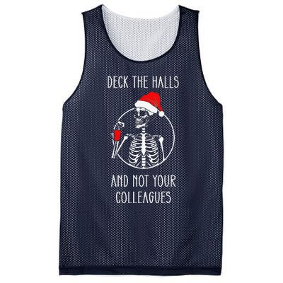 Deck The Halls And Not Your Colleagues Merry Christmas.png Mesh Reversible Basketball Jersey Tank