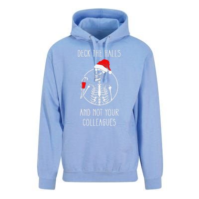 Deck The Halls And Not Your Colleagues Merry Christmas.png Unisex Surf Hoodie