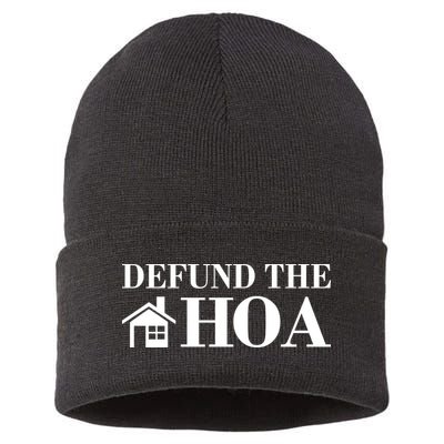 Defund The Hoa Anti Homeowner Association Sustainable Knit Beanie