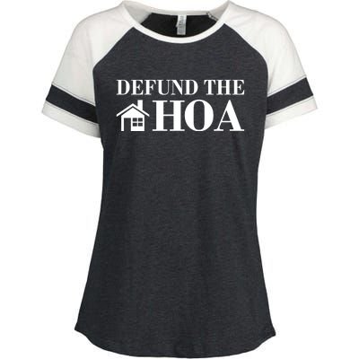 Defund The Hoa Anti Homeowner Association Enza Ladies Jersey Colorblock Tee