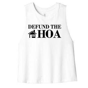 Defund The Hoa Anti Homeowner Association Women's Racerback Cropped Tank