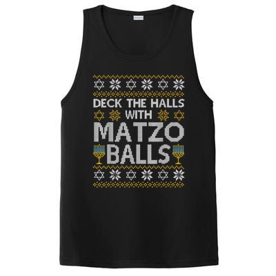 Deck The Halls With Matzo Balls Chanukkah Ugly Hanukkah PosiCharge Competitor Tank