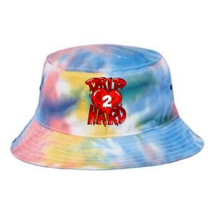 Drip Too Hard Heart Dripping Cool Swag Team Matching Sneaker Gift Idea Tie Dye Newport Bucket Hat