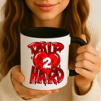 Drip Too Hard Heart Dripping Cool Swag Team Matching Sneaker Gift Idea Mug