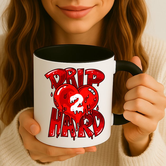 Drip Too Hard Heart Dripping Cool Swag Team Matching Sneaker Gift Idea Mug