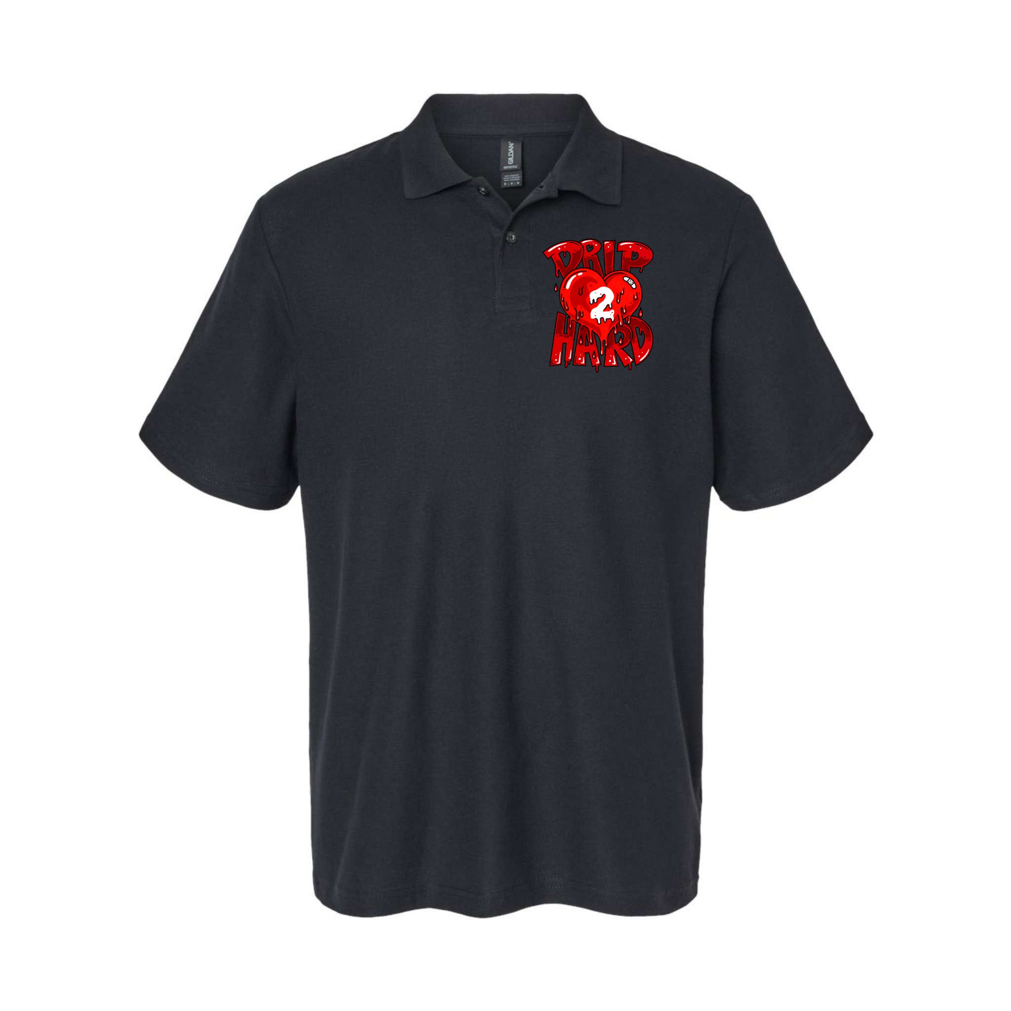 Drip Too Hard Heart Dripping Cool Swag Team Matching Sneaker Gift Idea Polo