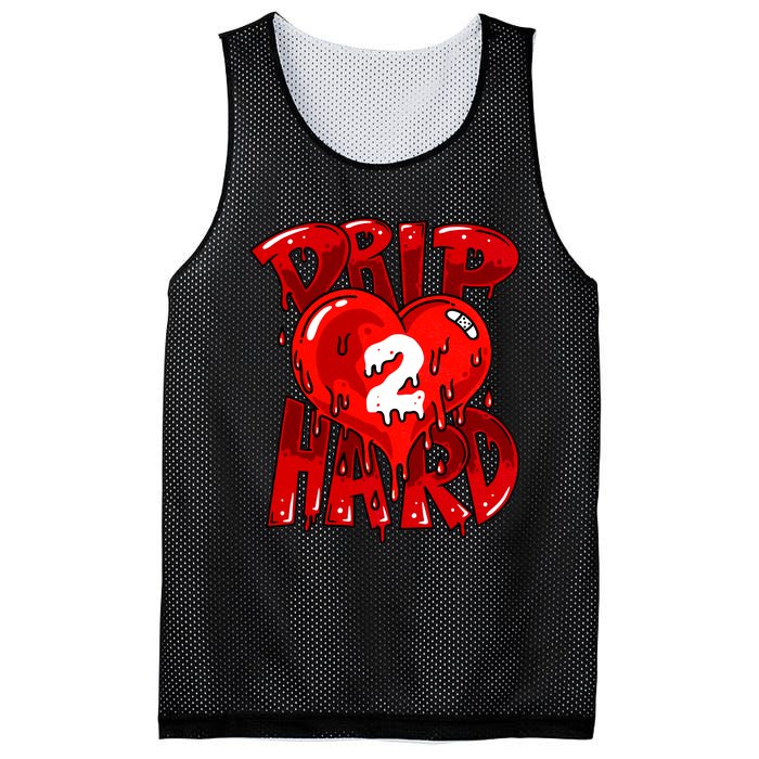 Drip Too Hard Heart Dripping Cool Swag Team Matching Sneaker Gift Idea Mesh Reversible Basketball Jersey Tank