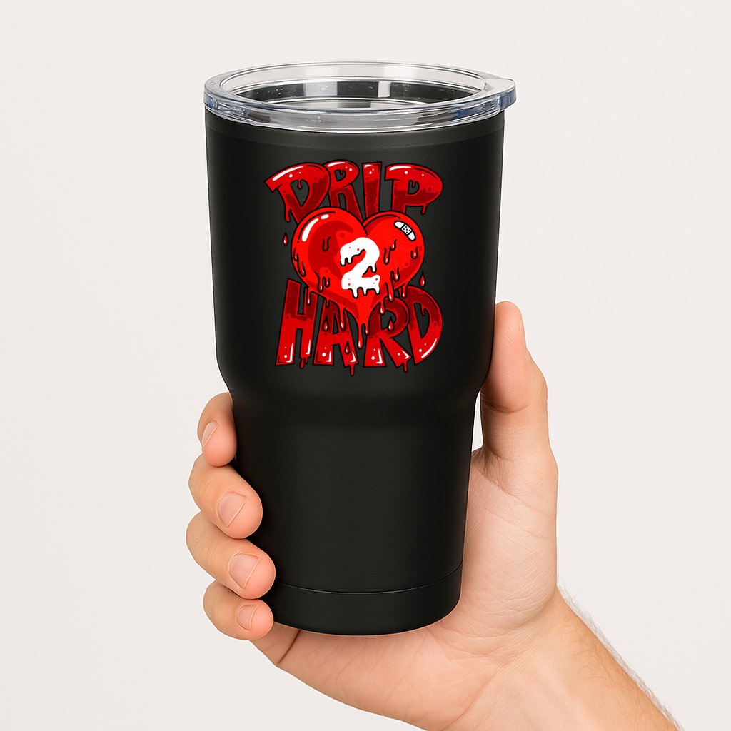 Drip Too Hard Heart Dripping Cool Swag Team Matching Sneaker Gift Idea Tumbler