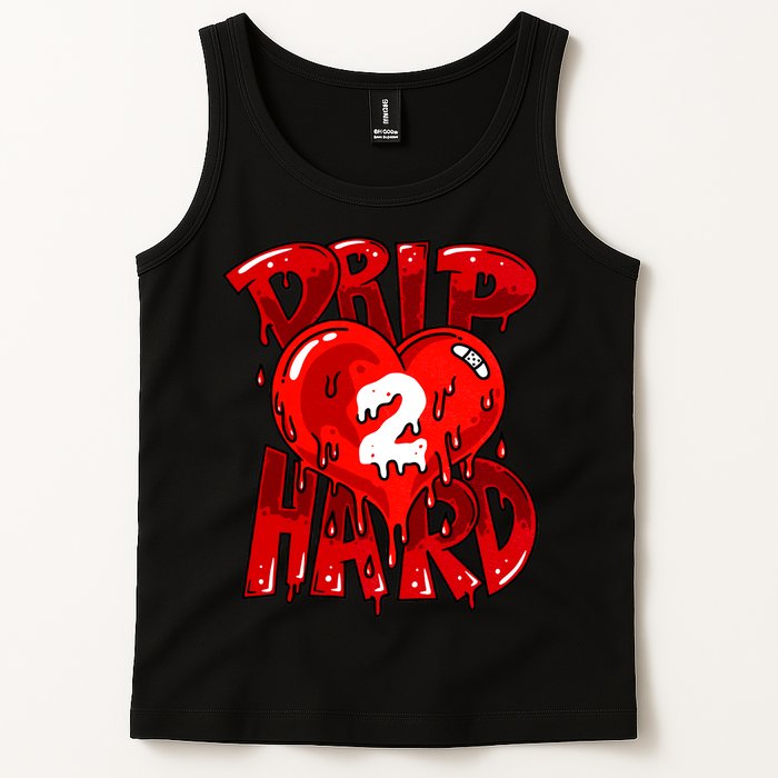 Drip Too Hard Heart Dripping Cool Swag Team Matching Sneaker Gift Idea Tank Top