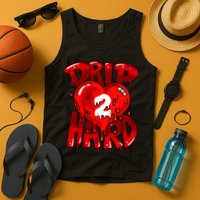 Drip Too Hard Heart Dripping Cool Swag Team Matching Sneaker Gift Idea Tank Top
