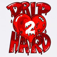 Drip Too Hard Heart Dripping Cool Swag Team Matching Sneaker Gift Idea Garment-Dyed Sweatshirt