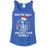 Deck The Hall Not Your Family Funny Christmas Skeleton Gift Ladies Essential Tank