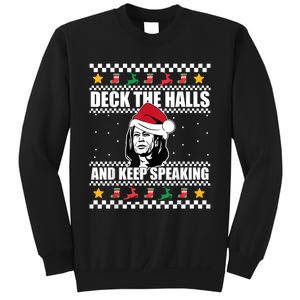 Deck The Halls And Keep Speaking, Kamala Harris's Ugly Meme Sweatshirt