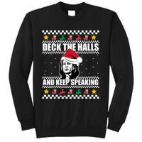 Deck The Halls And Keep Speaking, Kamala Harris's Ugly Meme Sweatshirt