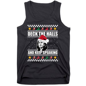 Deck The Halls And Keep Speaking, Kamala Harris's Ugly Meme Tank Top