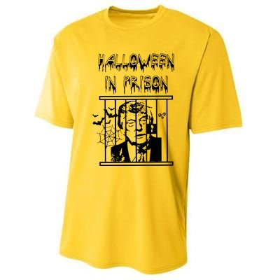 Donald Trump Halloween In Prison Performance Sprint T-Shirt