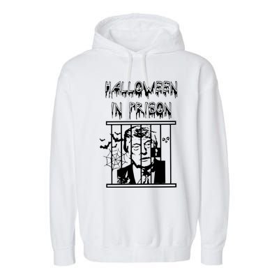 Donald Trump Halloween In Prison Garment-Dyed Fleece Hoodie