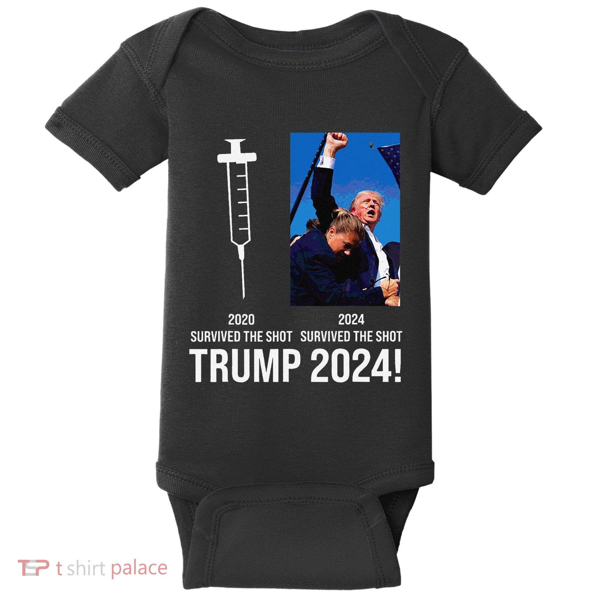 Donald Trump Historical Moment At Pa Presidential Rally Baby Bodysuit