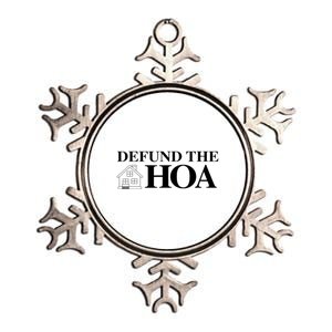 DEFUND THE HOA Homeowners Association Design Metallic Star Ornament