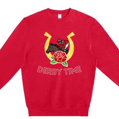 Derby Time Horse Racing 150th Derby Day 2024 Premium Crewneck Sweatshirt