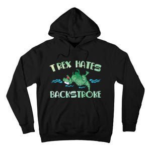 Dinosaur Trex Hates Backstroke Tall Hoodie