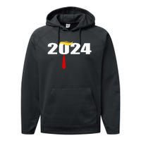 Donald Trump Hair Tie Donald Trump 2024 President Performance Fleece Hoodie