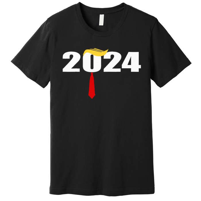 Donald Trump Hair Tie Donald Trump 2024 President Premium T-Shirt