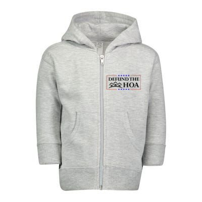 DEFUND THE HOA Homeowners Association Toddler Zip Fleece Hoodie