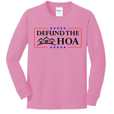 DEFUND THE HOA Homeowners Association Kids Long Sleeve Shirt