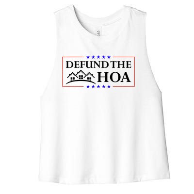 DEFUND THE HOA Homeowners Association Women's Racerback Cropped Tank