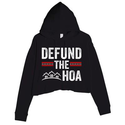 DEFUND THE HOA Homeowners Association Crop Fleece Hoodie