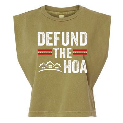 DEFUND THE HOA Homeowners Association Garment-Dyed Women's Muscle Tee