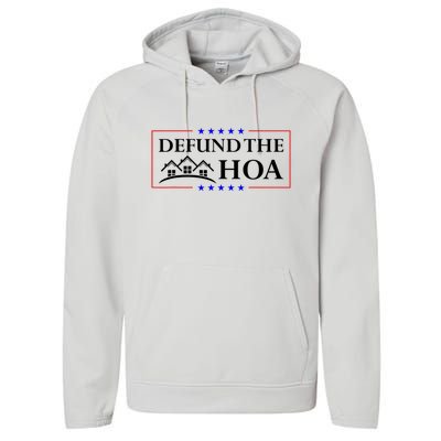 DEFUND THE HOA Homeowners Association Design Performance Fleece Hoodie