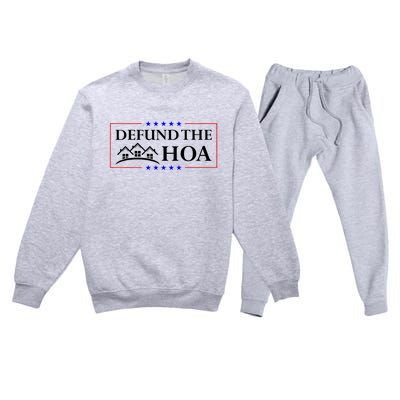 DEFUND THE HOA Homeowners Association Design Premium Crewneck Sweatsuit Set