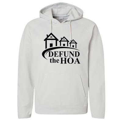 Defund The HOA Home Owners Association Performance Fleece Hoodie