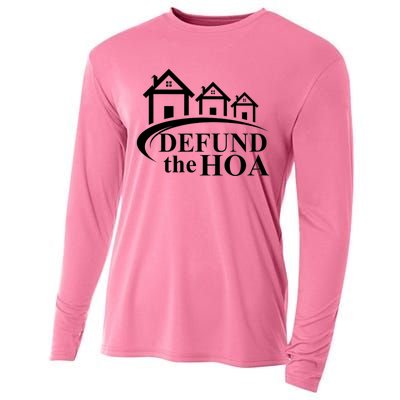 Defund The HOA Home Owners Association Cooling Performance Long Sleeve Crew