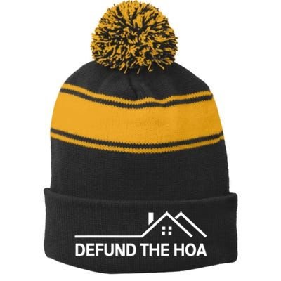 Defund The HOA Homeowners Association Home Owners Managed Association. Stripe Pom Pom Beanie